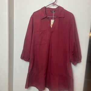 Chic Maroon Tunic by Dokotoo